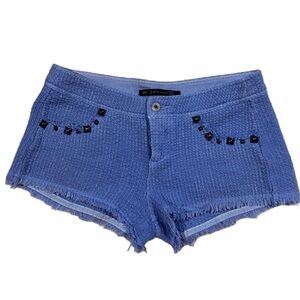 Zara tweed shorts baby blue size 4 / small